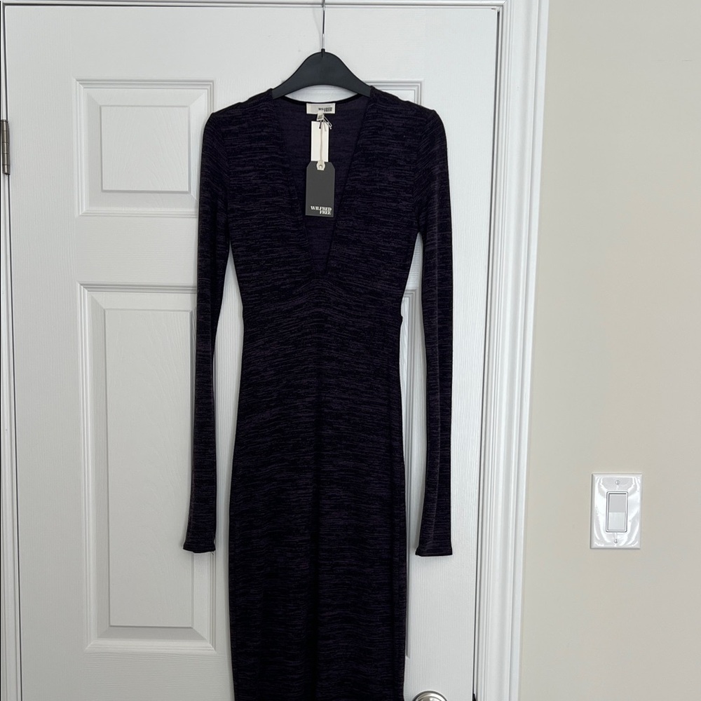 Wilfred Dark Charcoal Long Sleeve Dress - Picture 1 of 3